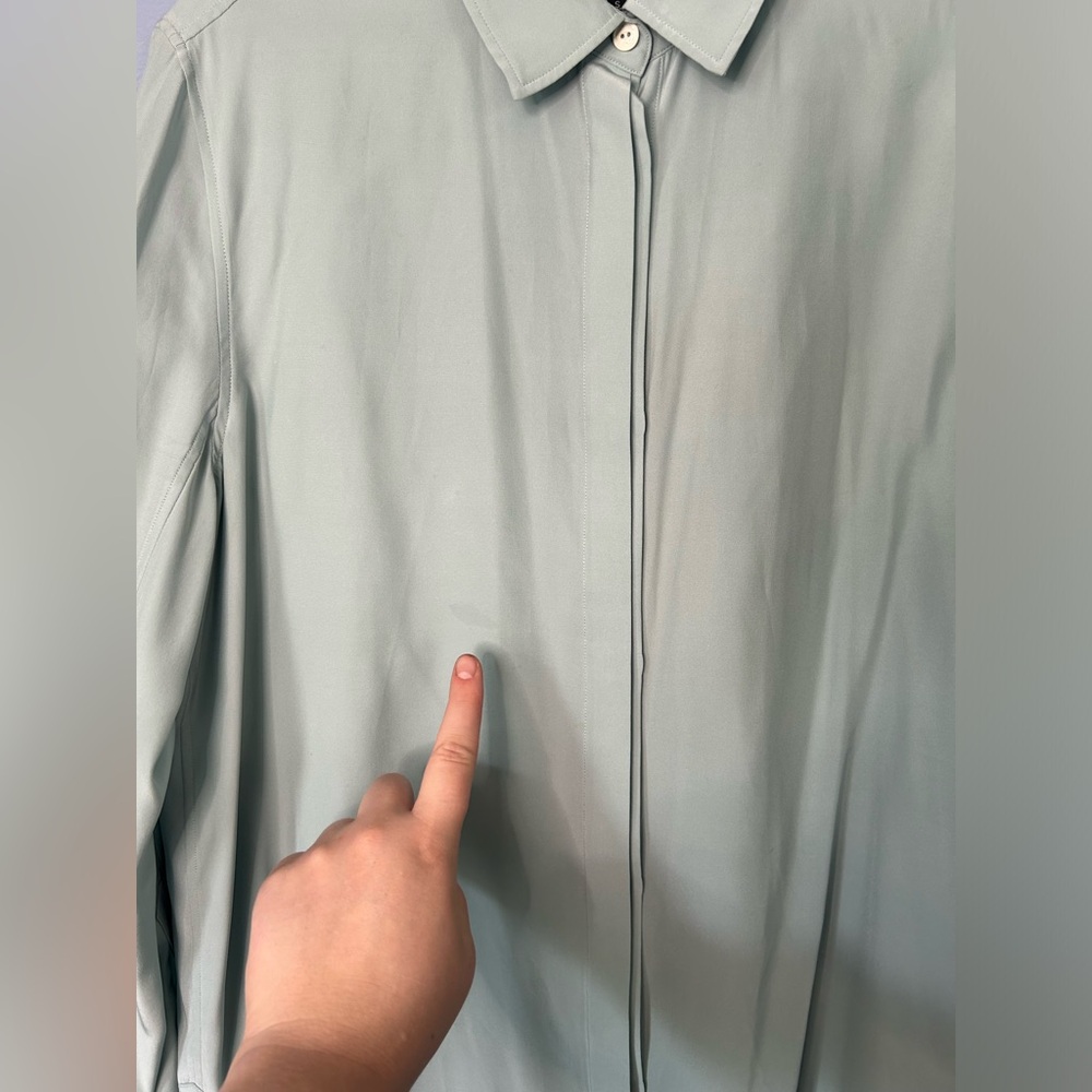 Rag & Bone Silk Button Up Collared Blouse - image 2